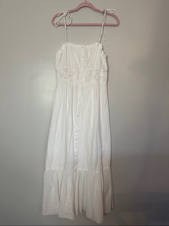 aerie Dresses & Skirts - aerie White Maxi Dress with Lace Waist